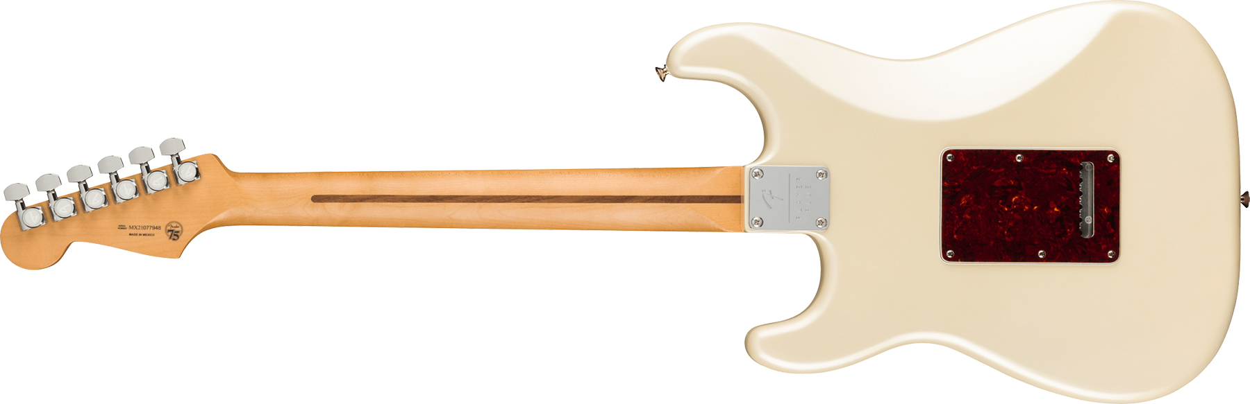 Fender Strat Player Plus Mex 3s Trem Mn - Olympic Pearl - Str shape electric guitar - Variation 1