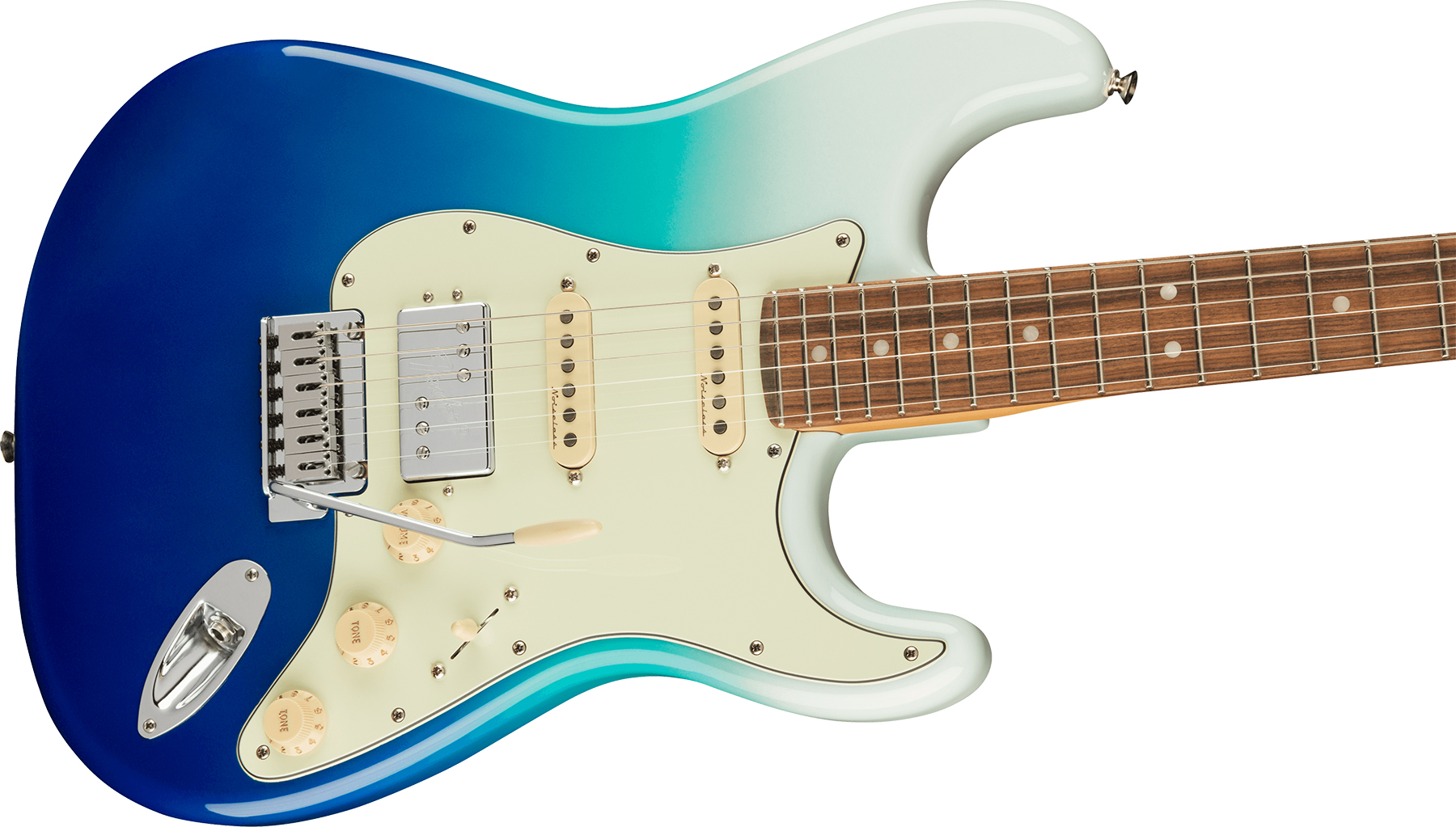 Fender Strat Player Plus Mex Hss Trem Pf - Belair Blue - Str shape electric guitar - Variation 2