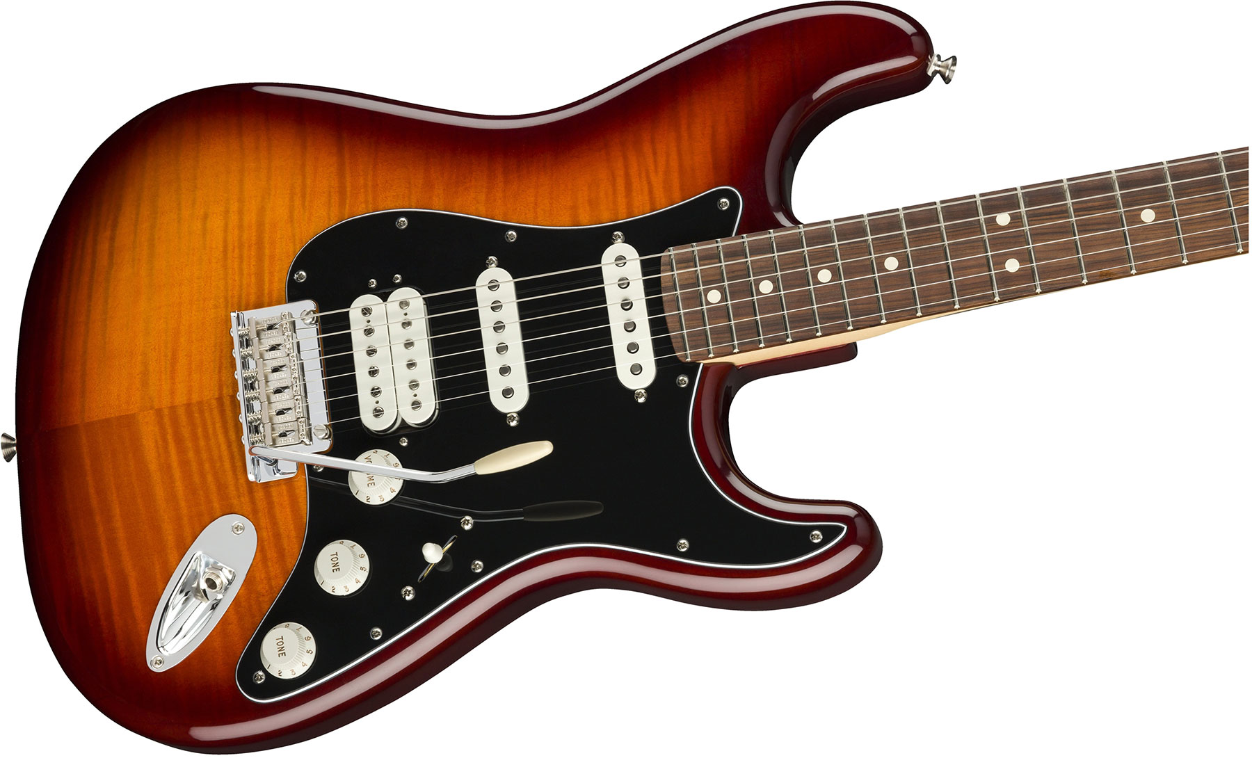 Fender Strat Player Plus Top Mex Hss Pf - Tobacco Burst - Str shape electric guitar - Variation 2