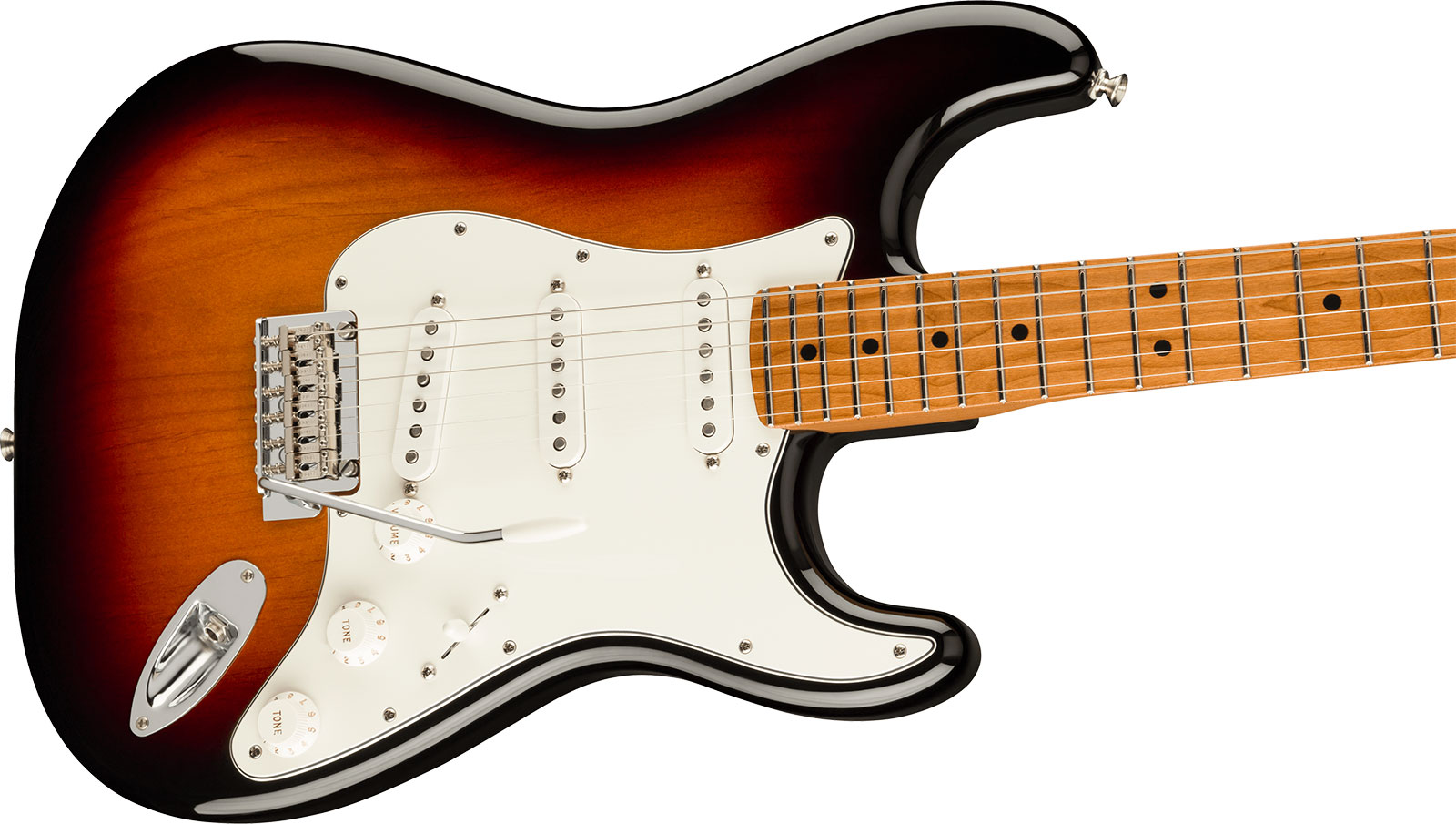Fender Strat Player Roasted Maple Neck Ltd Mex 3s Trem Mn - 3 Color Sunburst - Str shape electric guitar - Variation 2