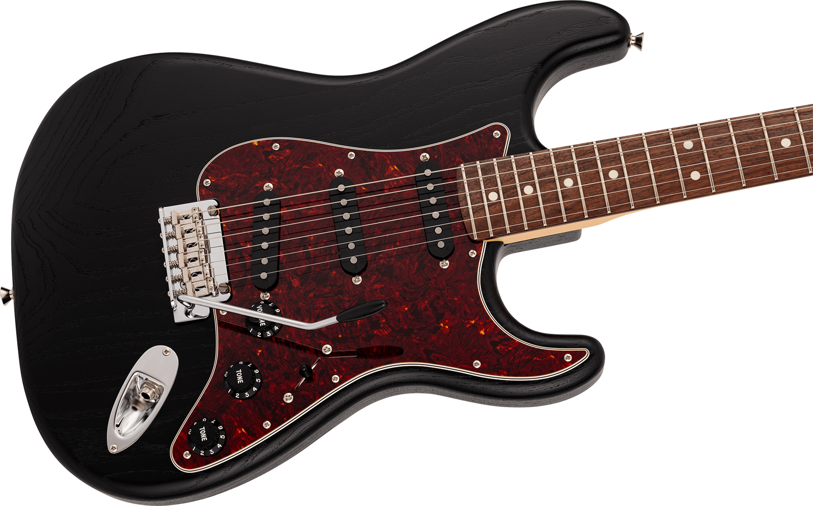 Fender Strat Raw Ash Mij Ltd Jap 3s Trem Rw - Black - Str shape electric guitar - Variation 2