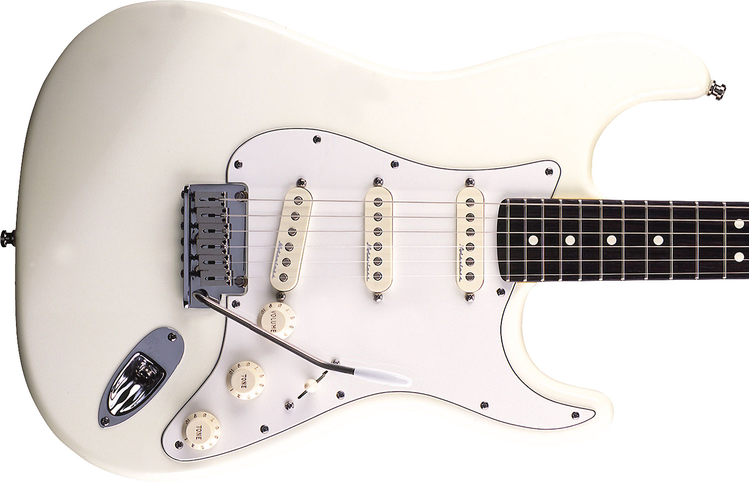 Fender Jeff Beck Strat Usa Signature 3s Trem Rw - Olympic White - Str shape electric guitar - Variation 2