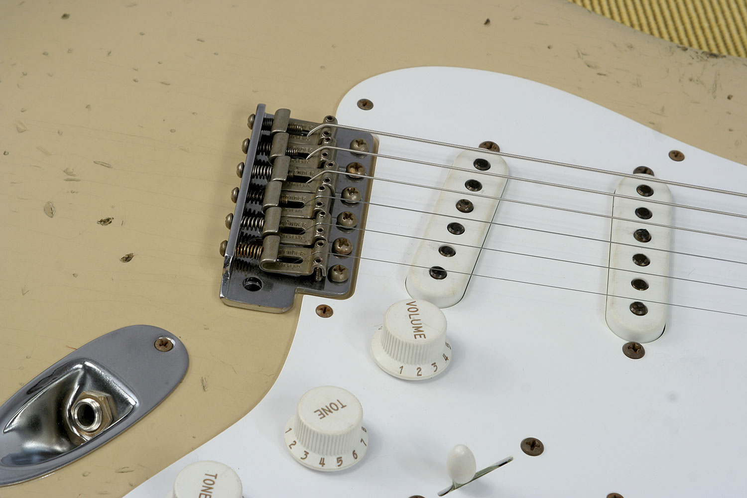 Fender Custom Shop Strat 1954 60th Anniversary Mn - Heavy Relic, Desert Sand - Str shape electric guitar - Variation 6