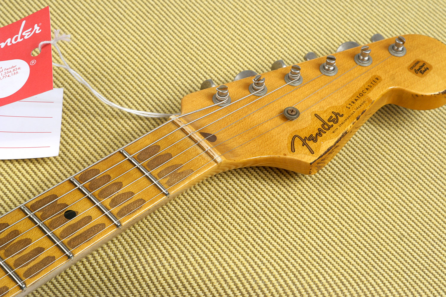 Fender Custom Shop Strat 1954 60th Anniversary Mn - Heavy Relic, Desert Sand - Str shape electric guitar - Variation 9