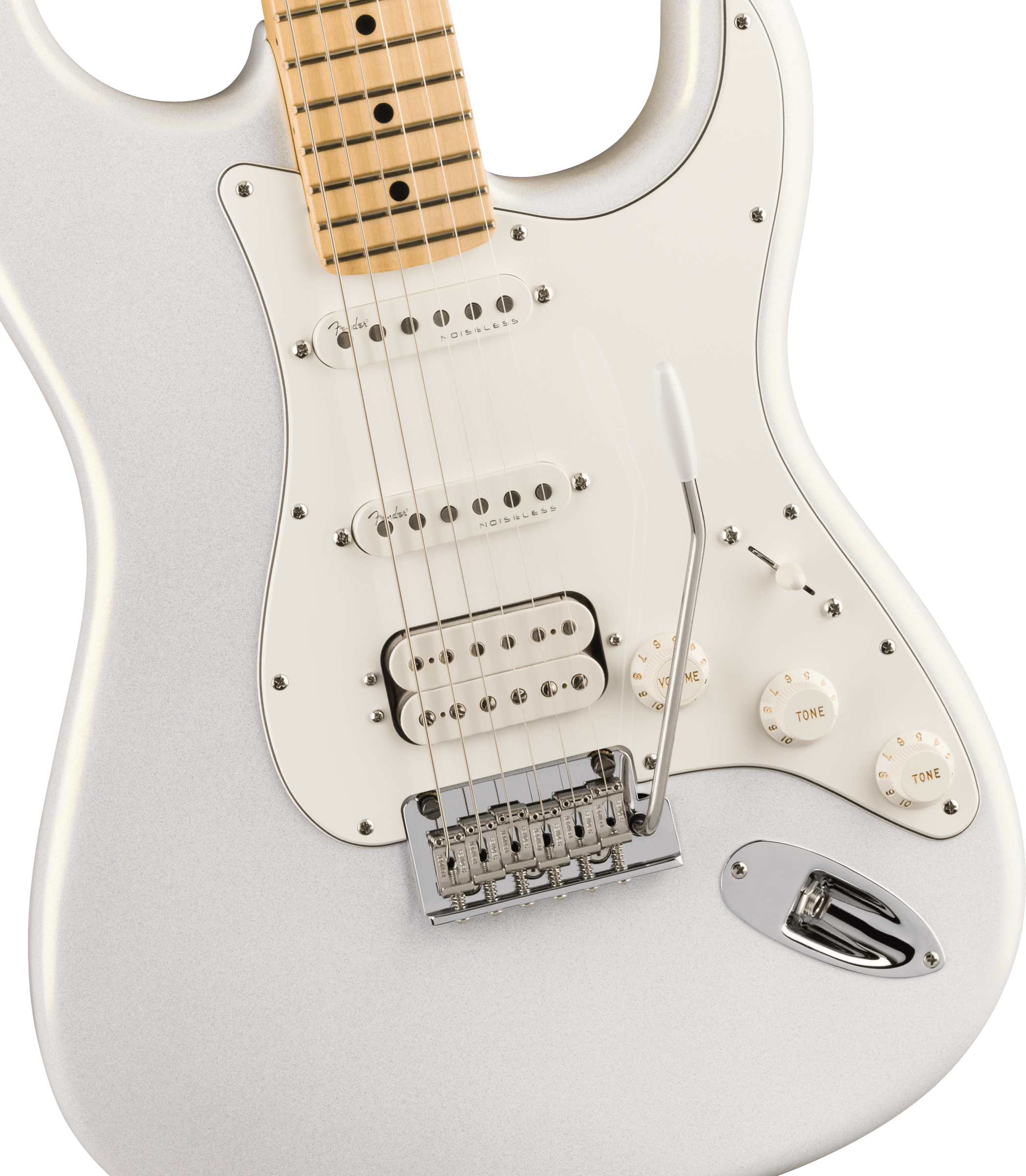 Fender Juanes Strat Trem Hss Mn - Luna White - Str shape electric guitar - Variation 2