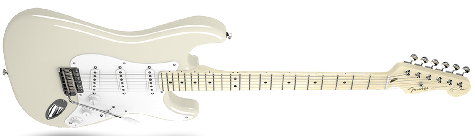 Fender Strat Usa American Artist Eric Clapton 3s Mn Olympic White - Str shape electric guitar - Variation 2