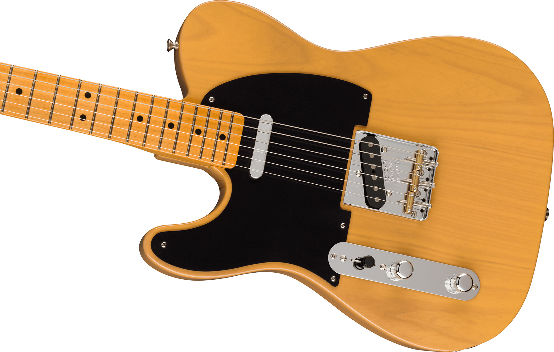 Fender Tele 1951 American Vintage Ii Lh Gaucher 2s Ht Mn - Butterscotch Blonde - Left-handed electric guitar - Variation 2