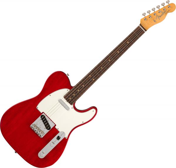 Solid body electric guitar Fender American Vintage II 1963 Telecaster (USA, RW) - Crimson red transparent