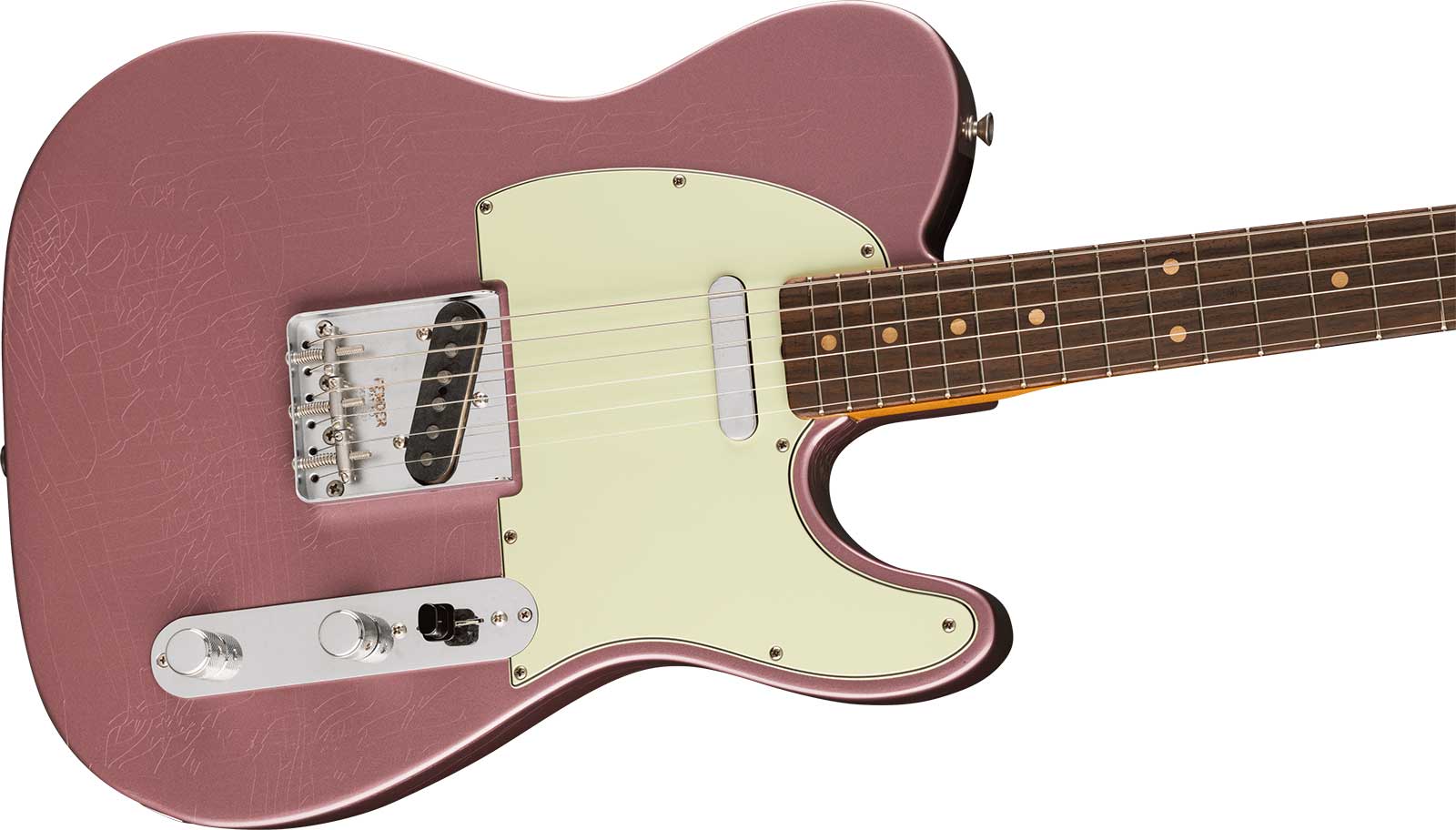 Fender Tele 60s Road Worn Vintera 2 Ltd Mex 2s Ht Rw - Burgundy Mist Metallic - Tel shape electric guitar - Variation 2