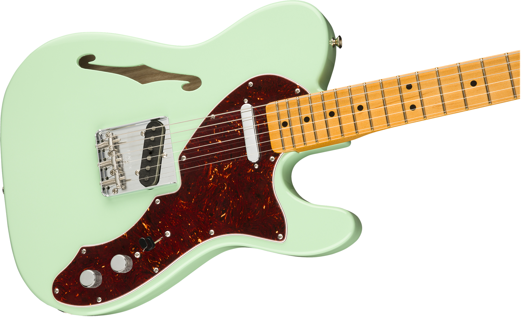 Fender Tele 60s Thinline American Original Usa Ss Mn - Surf Green - Tel shape electric guitar - Variation 2