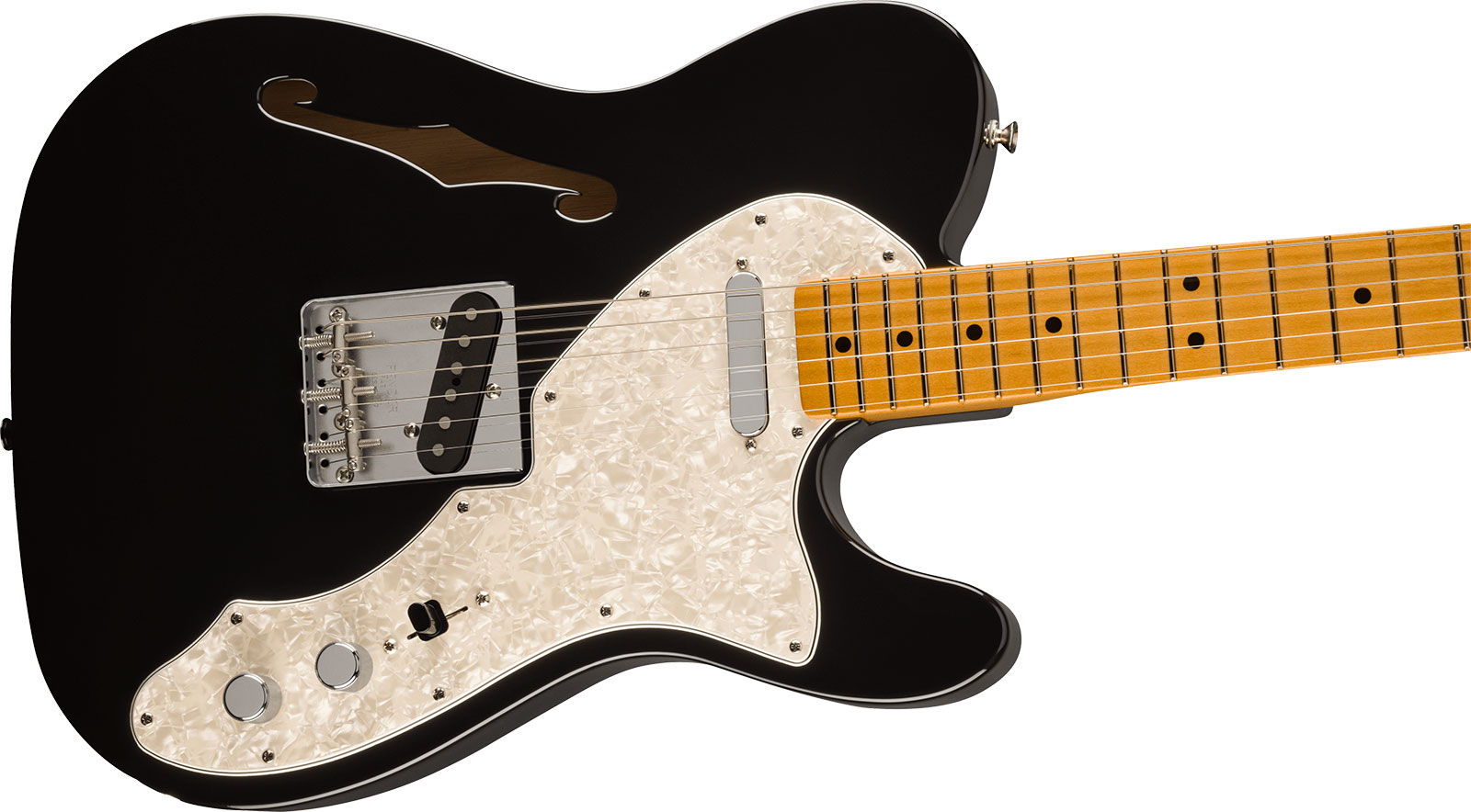 Fender Tele 60s Thinline Vintera 2 Mex 2s Ht Mn - Black - Semi-hollow electric guitar - Variation 2