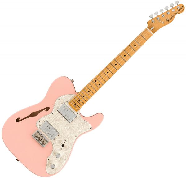 Solid body electric guitar Fender FSR Vintera Vintage 70's Telecaster Thinline Ltd (MEX, MN) - Shell pink