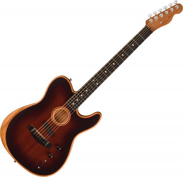 Electro acoustic guitar Fender American Acoustasonic Telecaster All-Mahogany - bourbon burst
