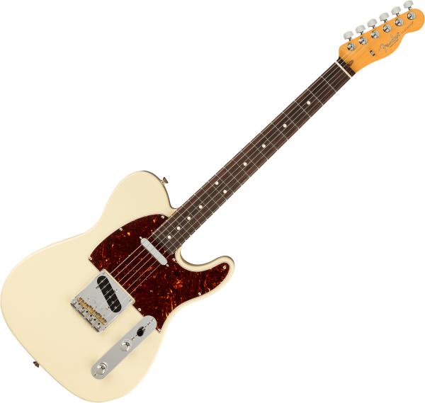 Solid body electric guitar Fender American Professional II Telecaster (USA, RW) - olympic white