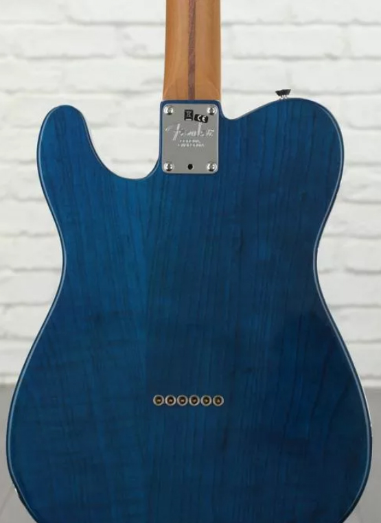 Fender Tele American Professional Roasted Neck Ltd 2020 Usa Mn - Sapphire Blue Transparent - Tel shape electric guitar - Variation 2
