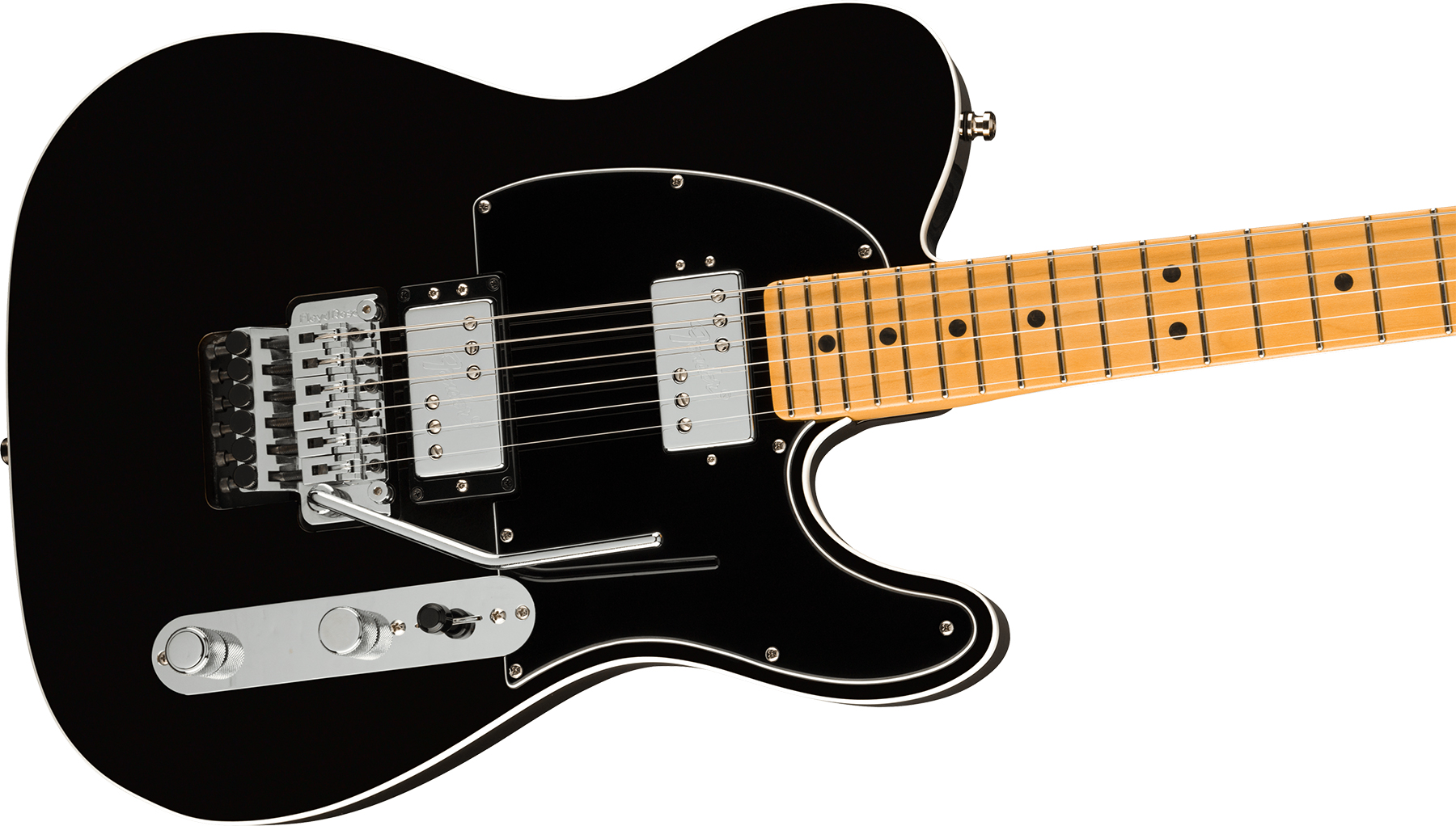 Fender Tele American Ultra Luxe Hh Floyd Rose Usa Fr Mn +etui - Mystic Black - Tel shape electric guitar - Variation 2