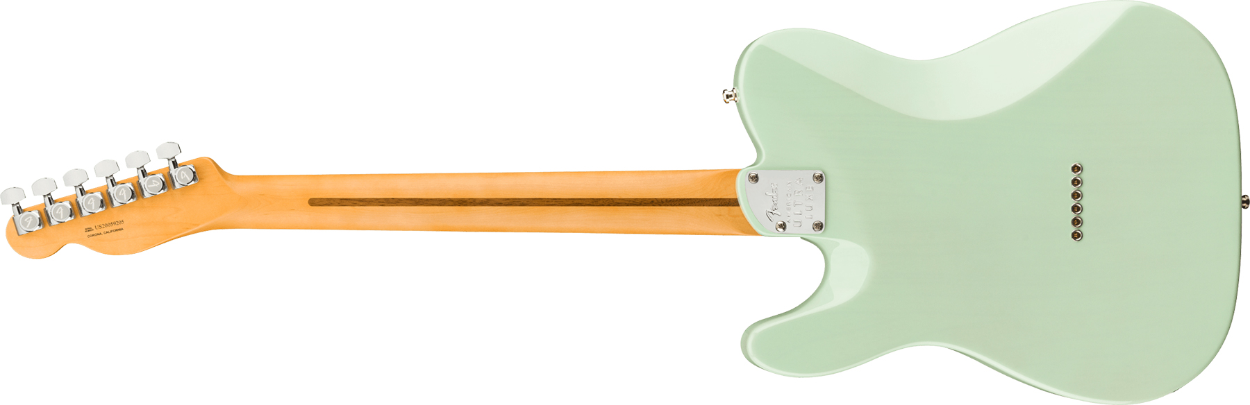 Fender Tele American Ultra Luxe Usa Rw +etui - Transparent Surf Green - Tel shape electric guitar - Variation 1