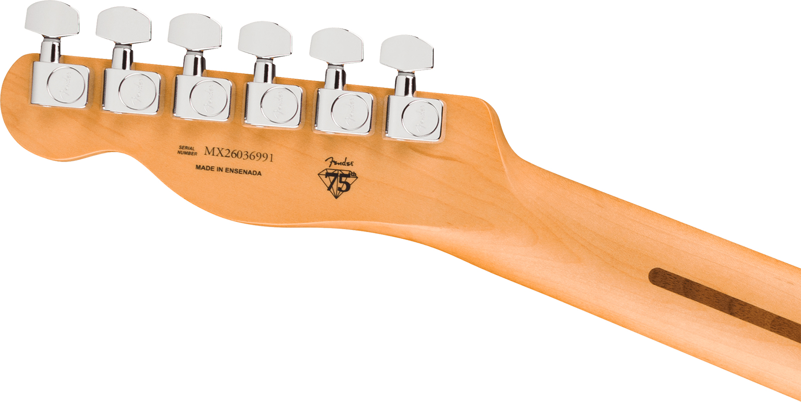 Fender Tele Baritone Player Ii 75th Ann. Mex 2s Ht Mn - Lake Placid Blue - Tel shape electric guitar - Variation 3
