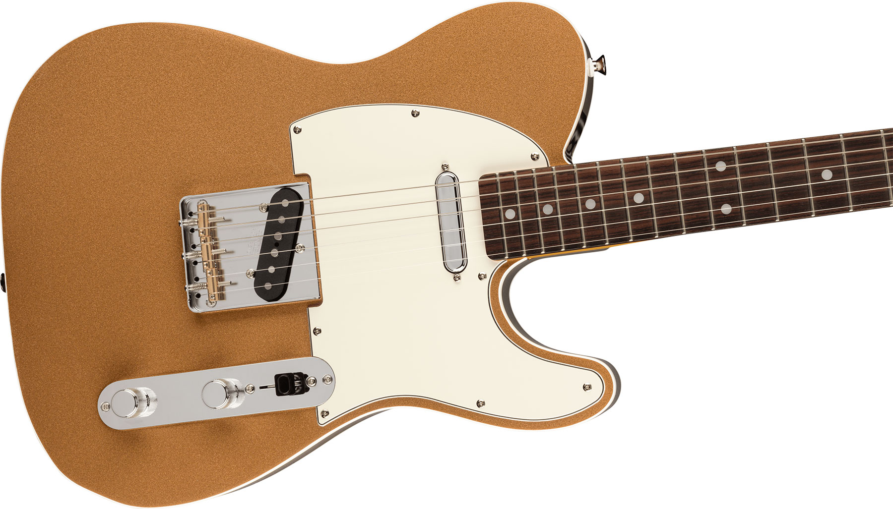 Fender Tele Custom '60s Jv Modified Jap 2s Ht Rw - Firemist Gold - Tel shape electric guitar - Variation 2
