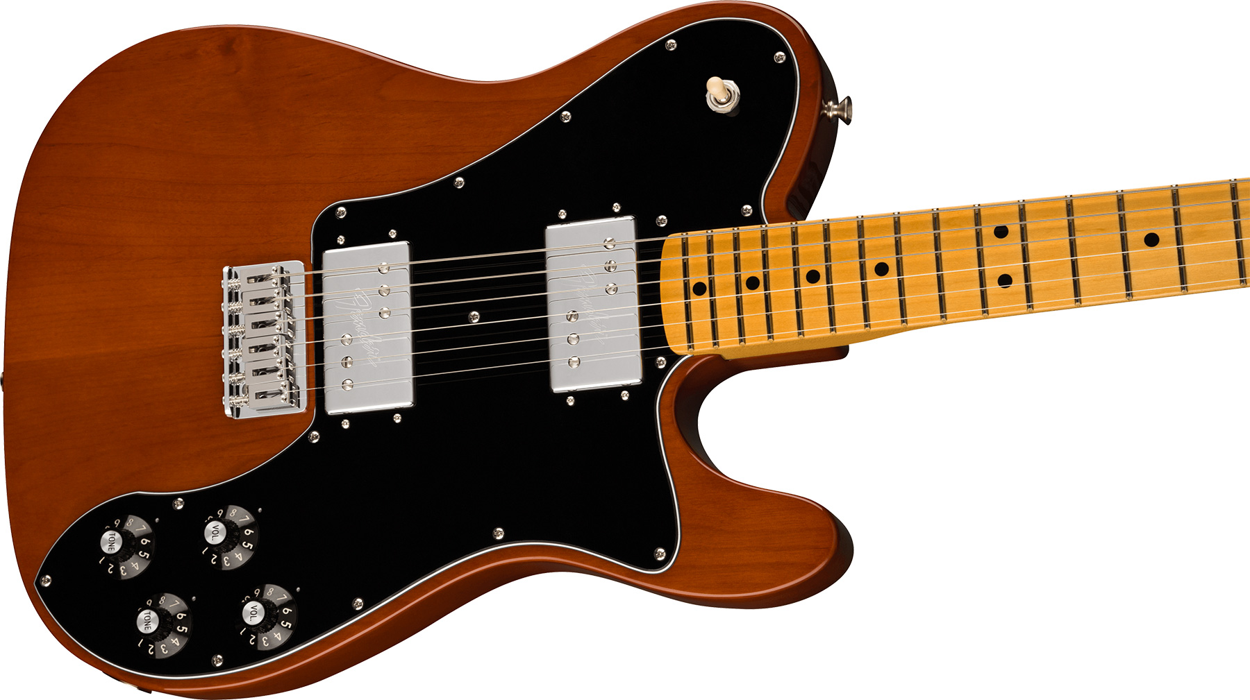 Fender Tele Deluxe 1975 American Vintage Ii Usa 2h Ht Mn - Mocha - Tel shape electric guitar - Variation 1