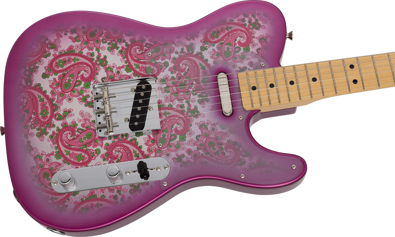 Fender Tele Ltd Jap 2s Ht Mn - Pink Paisley - Tel shape electric guitar - Variation 2