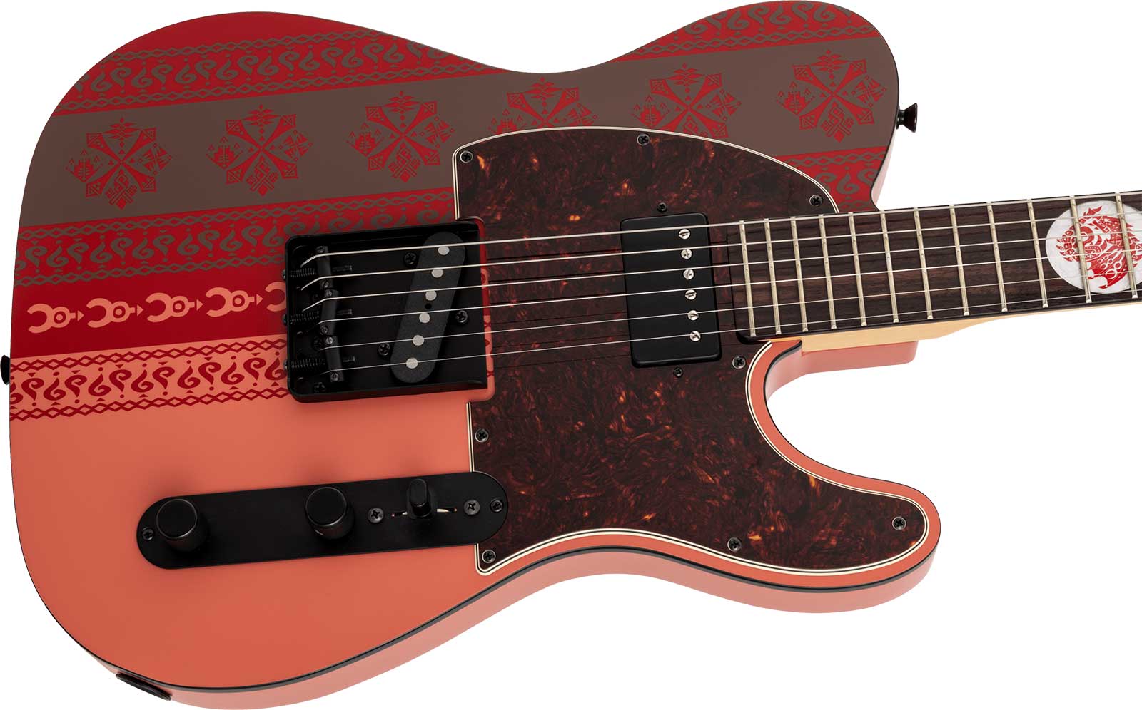 Fender Tele Monster Hunter Rathalos Jap Sh Ht Rw - Rathalos Red - Tel shape electric guitar - Variation 2