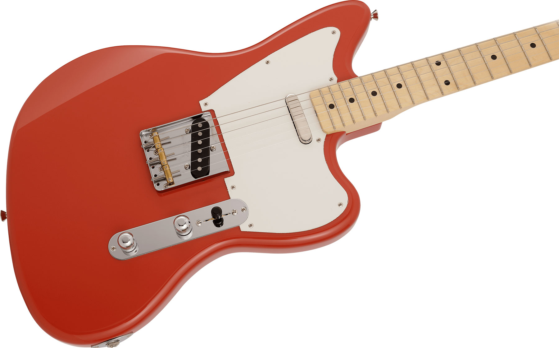 Fender Tele Offset Ltd Jap 2s Ht Mn - Fiesta Red - Retro rock electric guitar - Variation 2