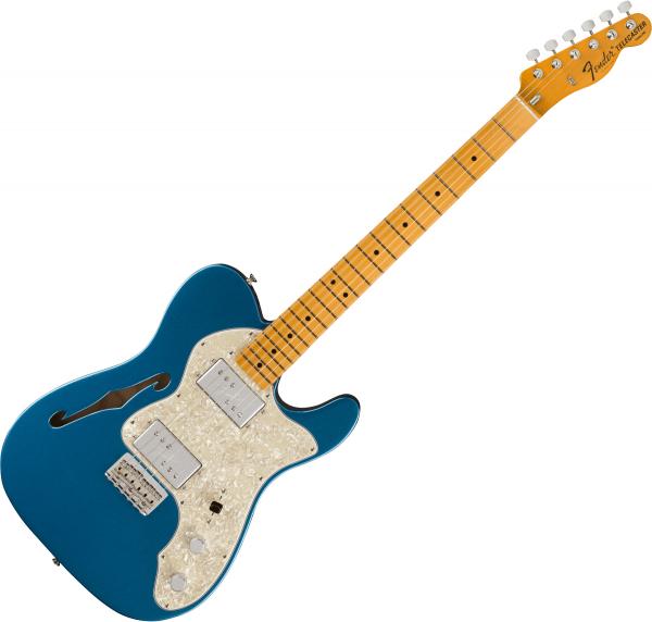 Solid body electric guitar Fender American Vintage II 1972 Telecaster Thinline (USA, MN) - Lake placid blue