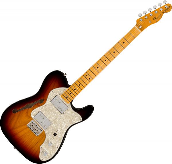 Solid body electric guitar Fender American Vintage II 1972 Telecaster Thinline (USA, MN) - 3-color sunburst