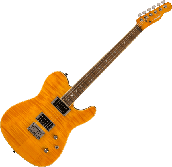 Tel shape electric guitar Fender Telecaster Korean Special Edition Custom FMT (LAU) - Amber