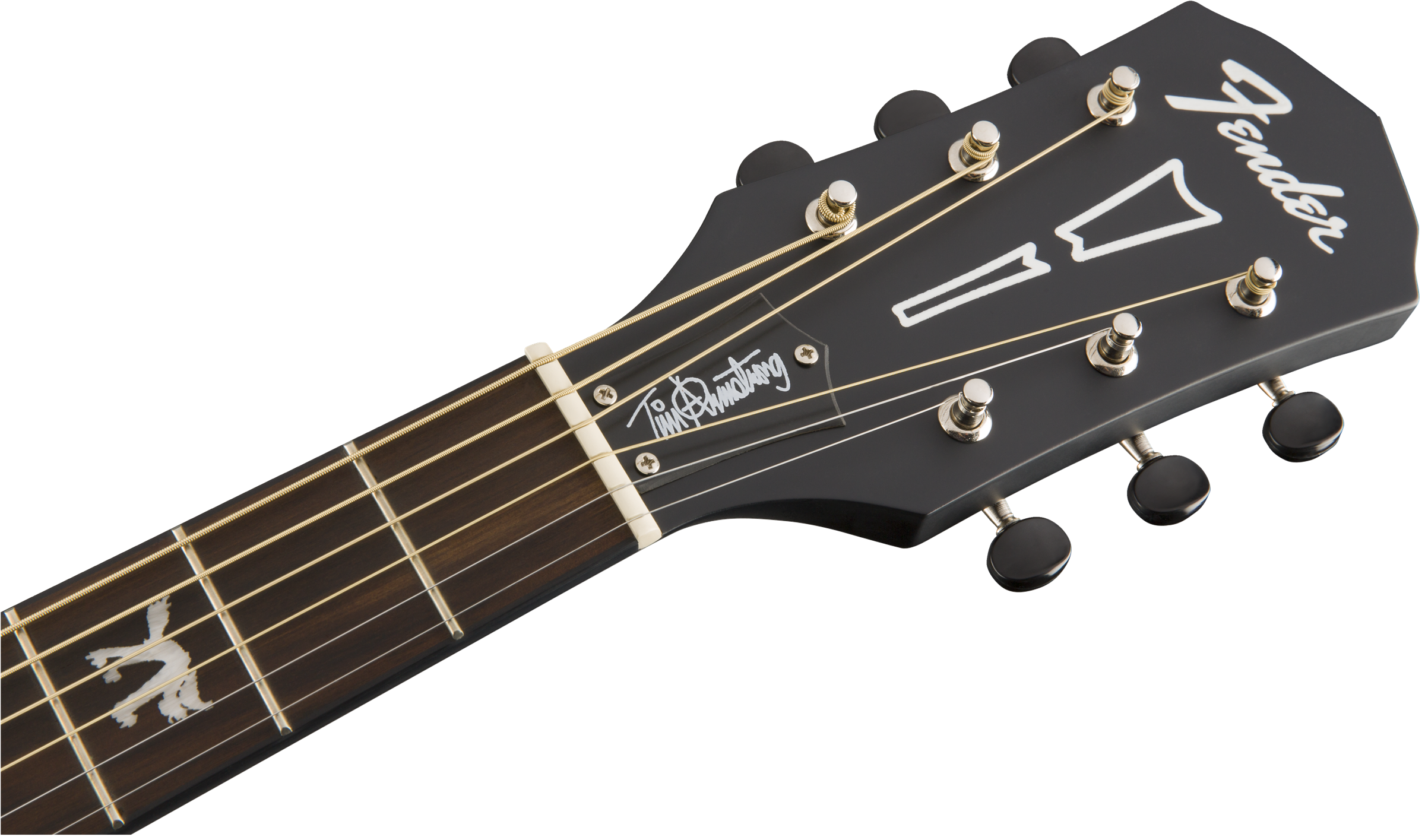 Fender Tim Armstrong Hellcat Epicea Acajou Wal - Checkerboard White/black - Electro acoustic guitar - Variation 4