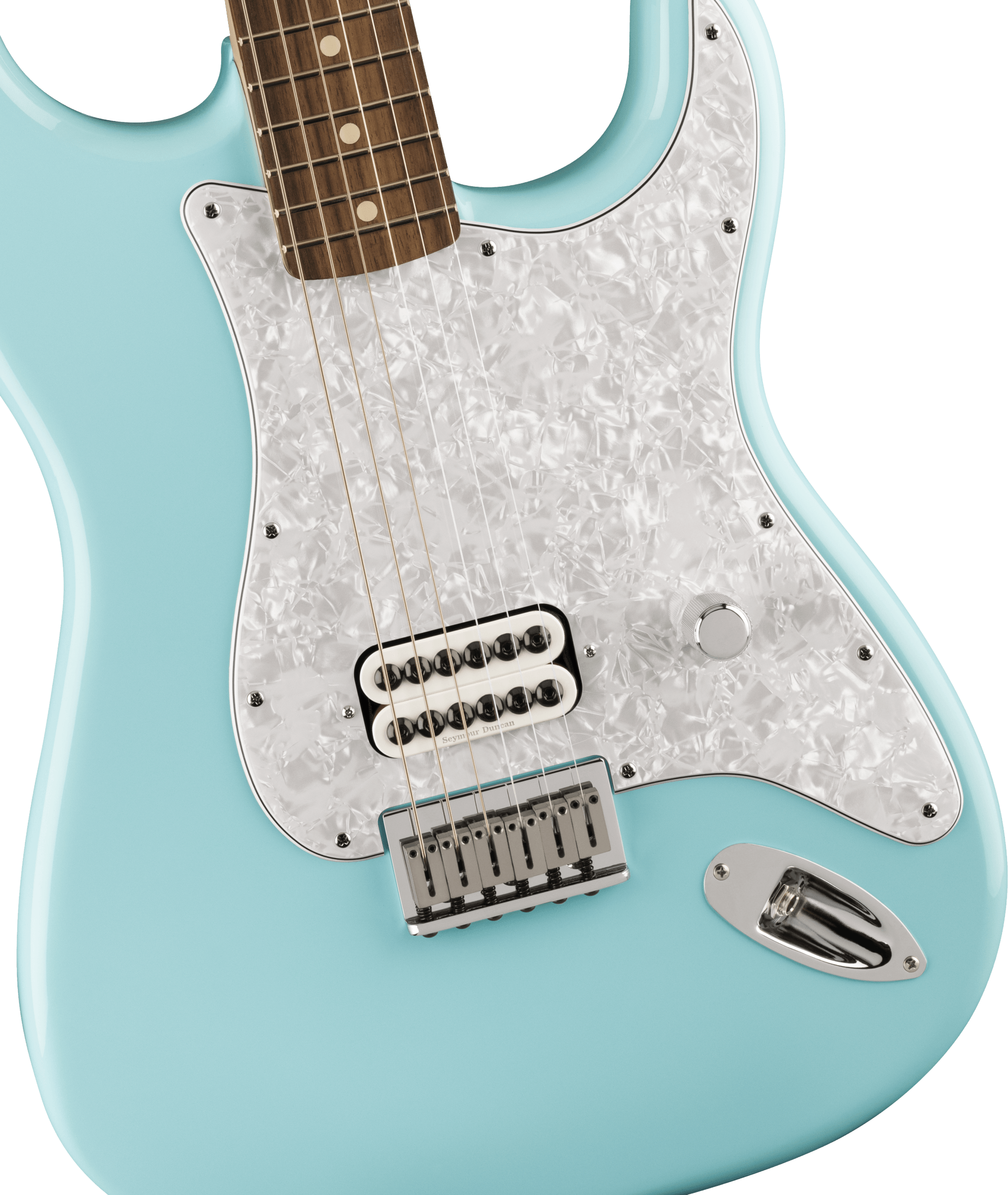 Fender Tom Delonge Ltd Mex Signature 1h Ht Rw - Daphne Blue - Str shape electric guitar - Variation 2
