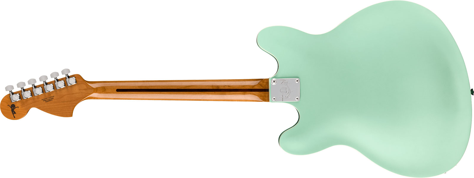 Fender Tom Delonge Starcaster 1h Seymour Duncan Ht Rw - Satin Surf Green - Semi-hollow electric guitar - Variation 1