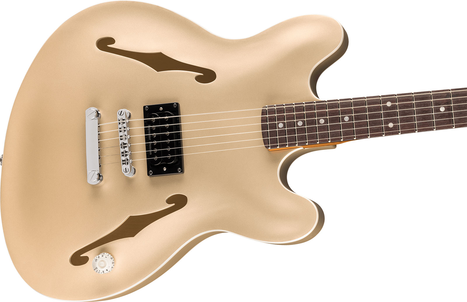 Fender Tom Delonge Starcaster 1h Seymour Duncan Ht Rw - Satin Shoreline Gold - Retro rock electric guitar - Variation 2