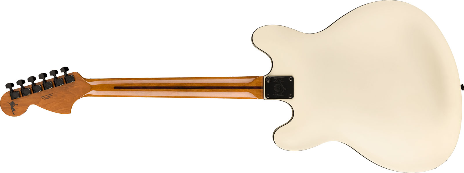 Fender Tom Delonge Starcaster Signature 1h Seymour Duncan Ht Rw - Satin Olympic White - Semi-hollow electric guitar - Variation 1