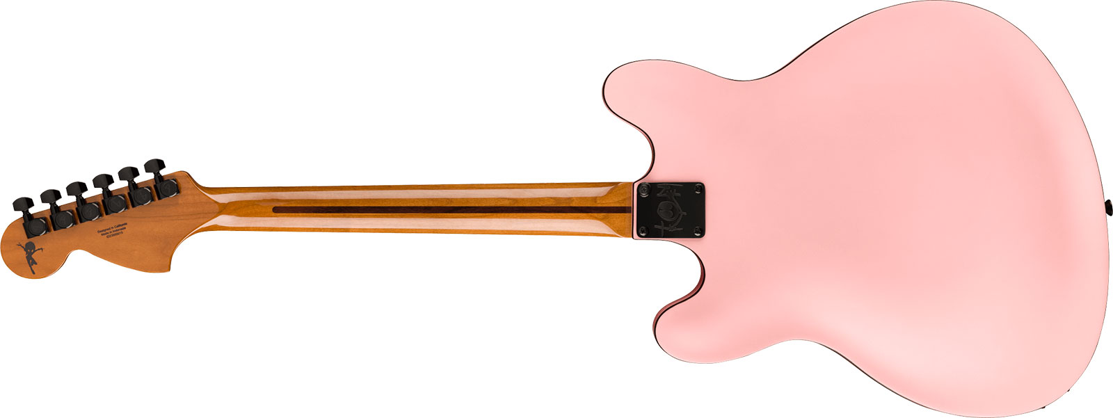 Fender Tom Delonge Starcaster Signature 1h Seymour Duncan Ht Rw - Satin Shell Pink - Semi-hollow electric guitar - Variation 1
