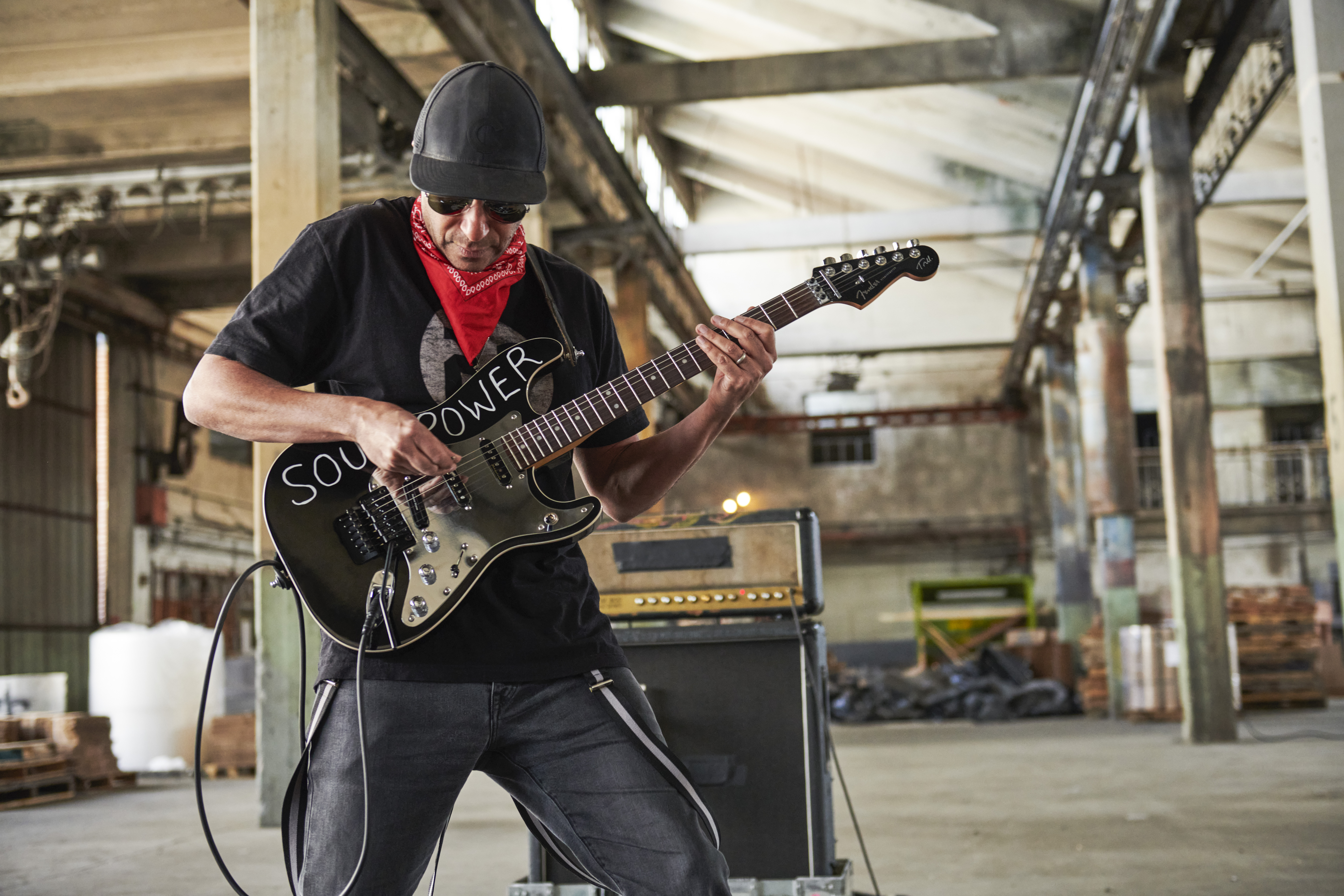 Fender Tom Morello Strat Mex Signature Hss Fr Rw - Black - Str shape electric guitar - Variation 7