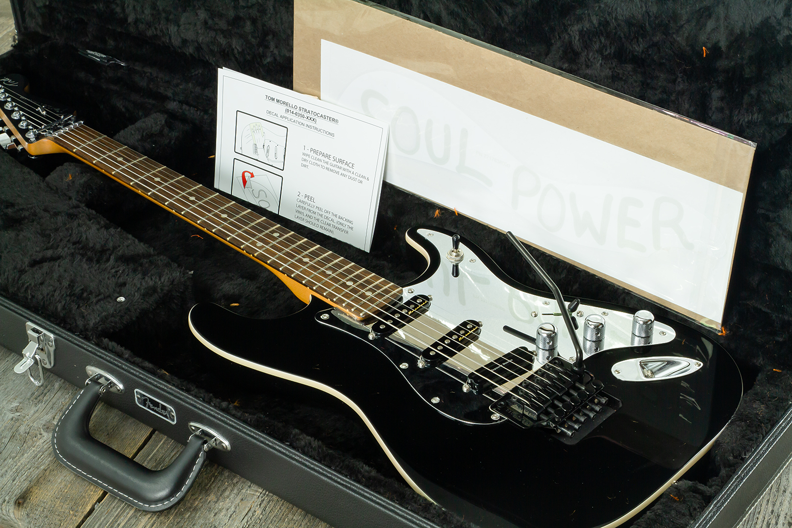 Fender Tom Morello Strat Mex Signature Hss Fr Rw #mx22308 - Black - Str shape electric guitar - Variation 14