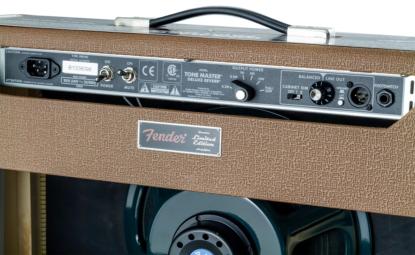 Fender Tone Master Deluxe Reverb Ltd 100w 1x12 Cocoa - Electric guitar combo amp - Variation 2