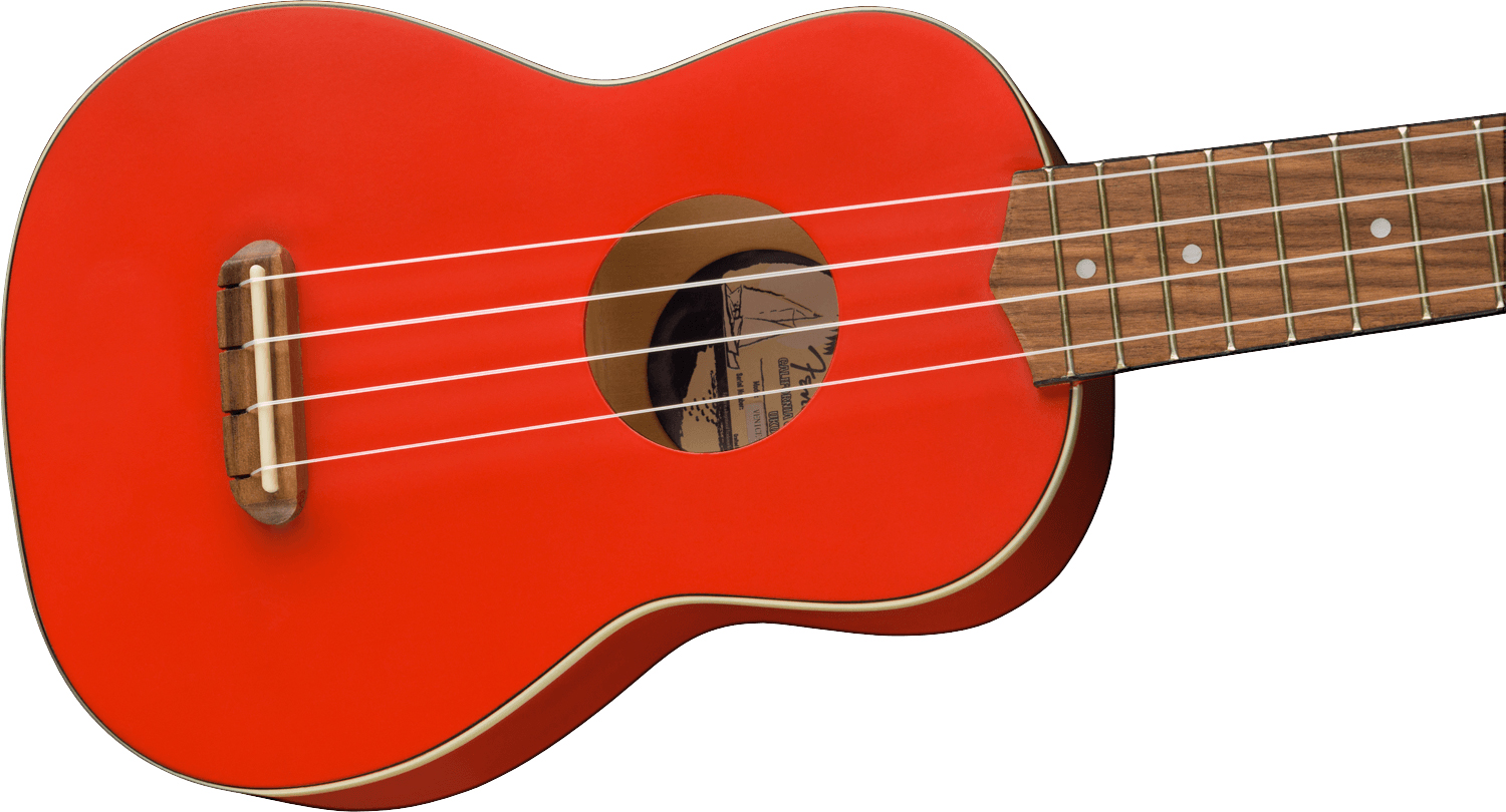 Fender Venice Soprano Uke California Coast Fsr Ltd Nato Wal - Fiesta Red - Ukulele - Variation 2