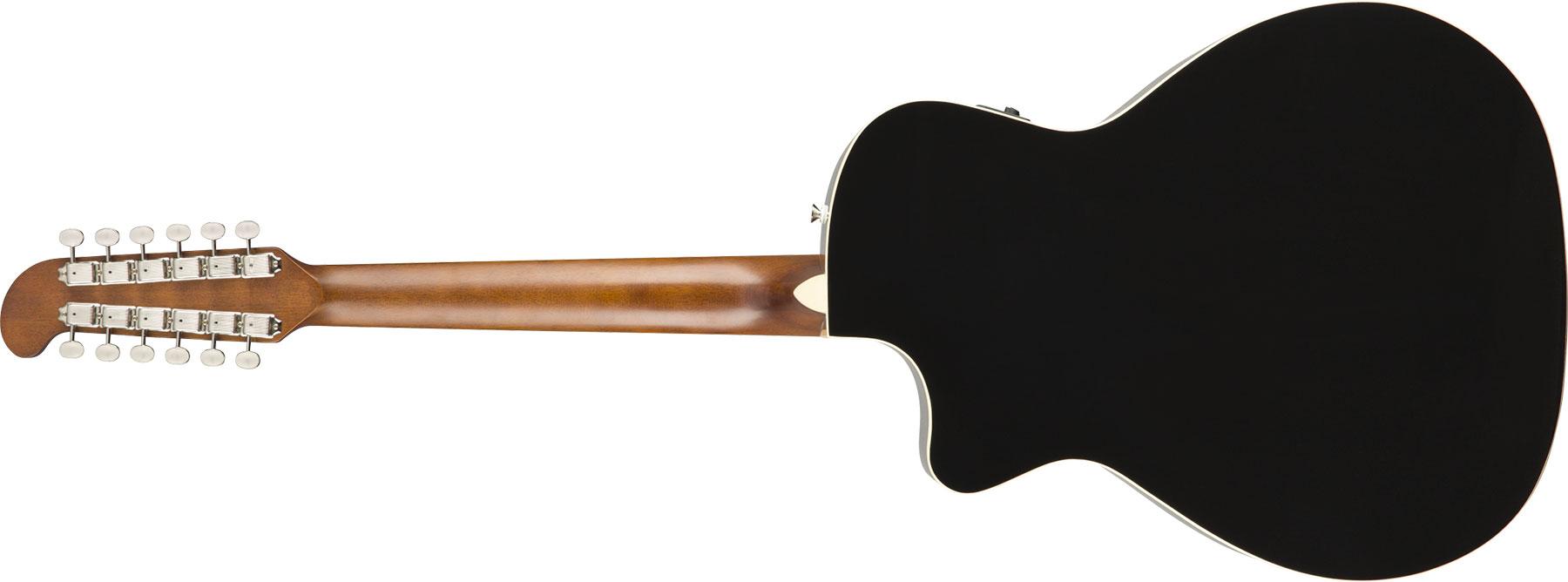 Fender Villager 12-string Dreadnought Cw 12c Epicea Acajou Wal - Black - Electro acoustic guitar - Variation 1