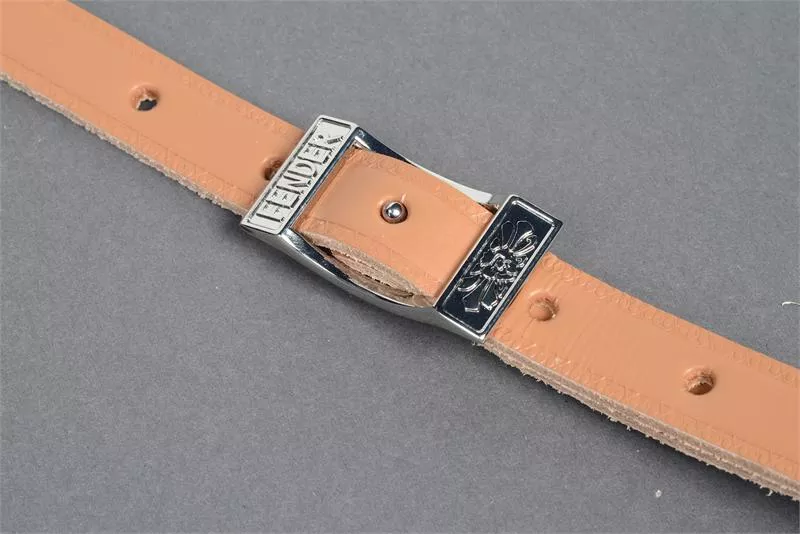 Fender Straps Deluxe Vintage Leather - Natural Guitar strap display picture 1