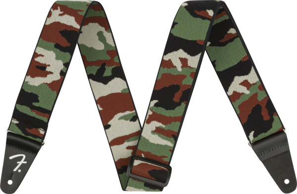 Guitar strap Fender Weighless 2 Inches Camo Guitar Strap - Green