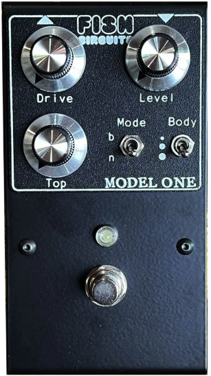 Fish Circuits Model One Overdrive Ltd Black - Overdrive, distortion & fuzz effect pedal - Main picture
