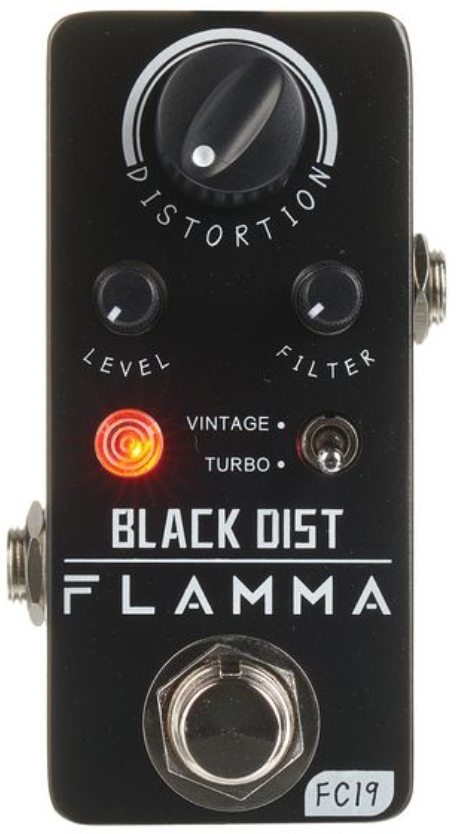 Flamma Fc19 Black Distortion - Overdrive, distortion & fuzz effect pedal - Main picture
