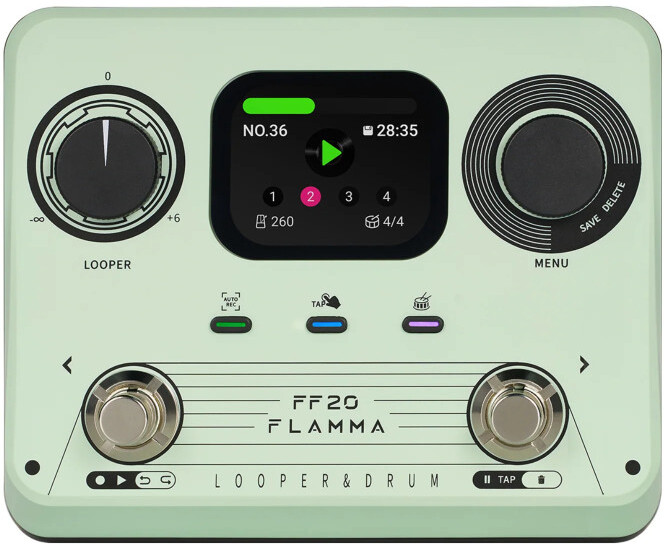 Flamma Ff20 Looper & Drum Machine Green - Looper effect pedal - Main picture