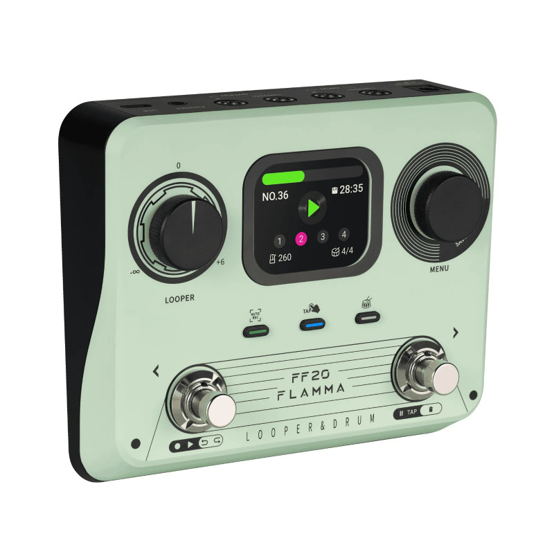 Flamma Ff20 Looper & Drum Machine Green - Looper effect pedal - Variation 1