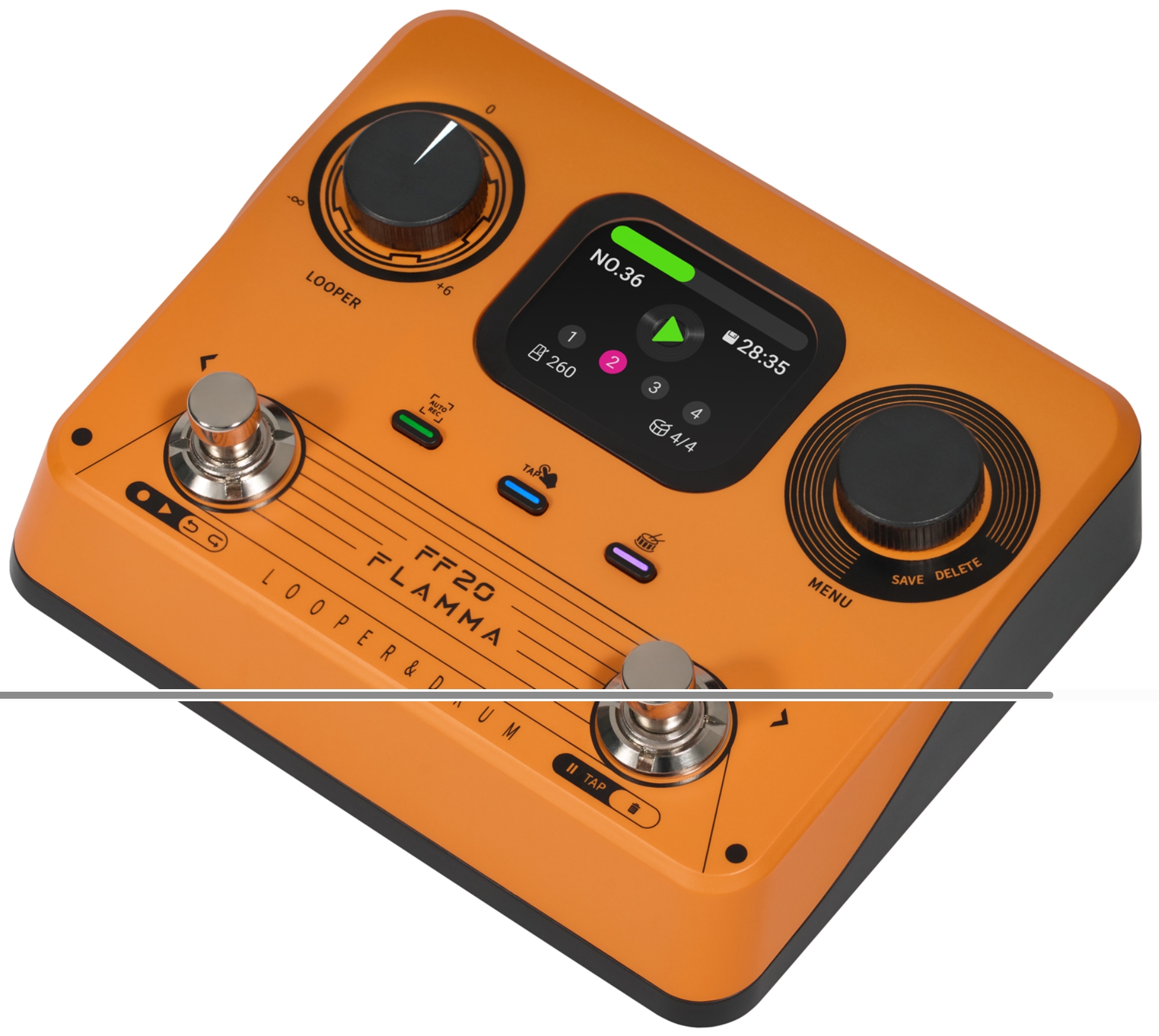 Flamma Ff20 Looper & Drum Machine Orange - Looper effect pedal - Variation 1