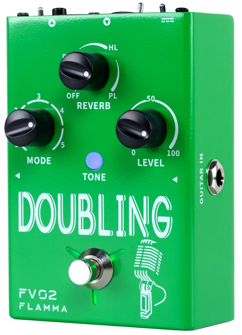 Flamma Fv02 Doubling Vocal Effect Pedal - Modulation, chorus, flanger, phaser & tremolo effect pedal - Variation 2