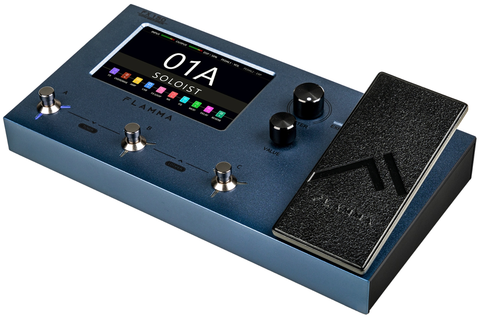 Flamma Fx150 Guitar Multi Effects Galaxy Blue - Multieffect for electric guitar - Variation 1